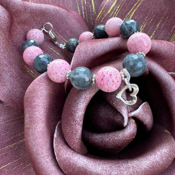 Silver Heart Hand Made Bracelet by Anwen - Picture 3 of 16